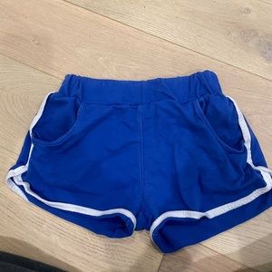 blue sweat shorts